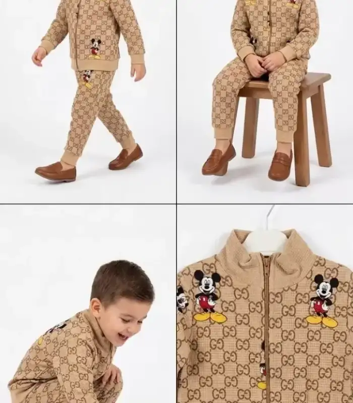 2-5 Yaş Boy Fermuar Detaylı 2 Li Çocuk Takımı