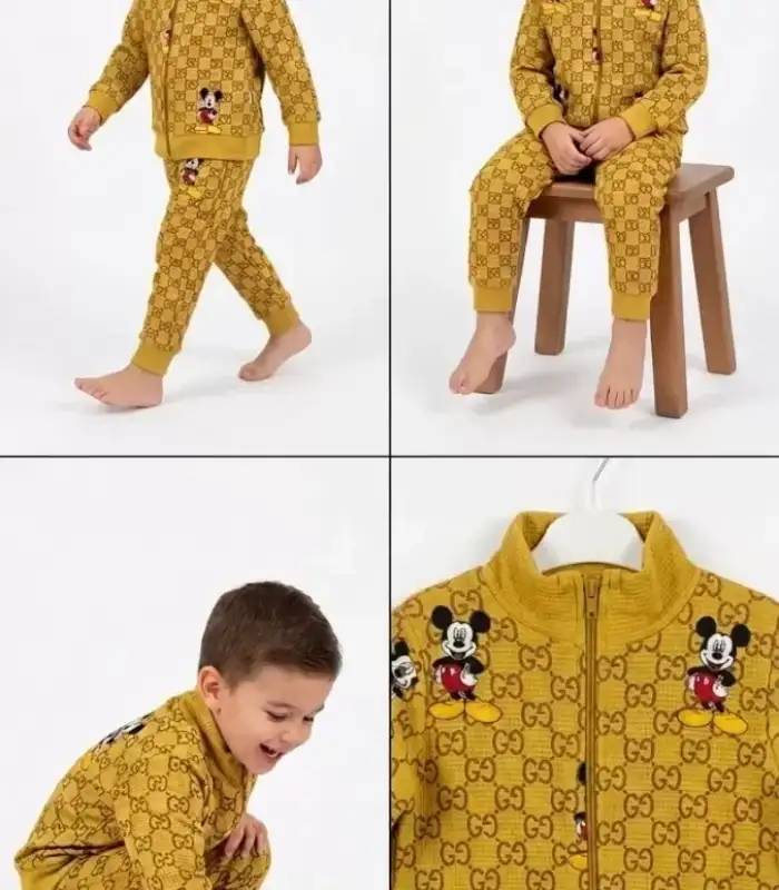 2-5 Yaş Boy Fermuar Detaylı 2 Li Çocuk Takımı