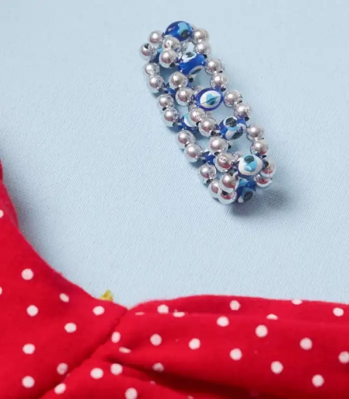 3-6-9 Ay Çilek Bebekler Penye Kumaş Kısa Kol Bebek Elbisesi Kırmızı