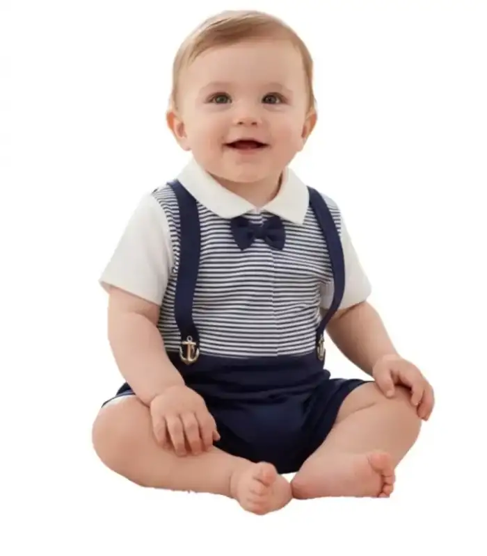 6/18 Ay Denizcik Tek Parça Bebek Tulumu