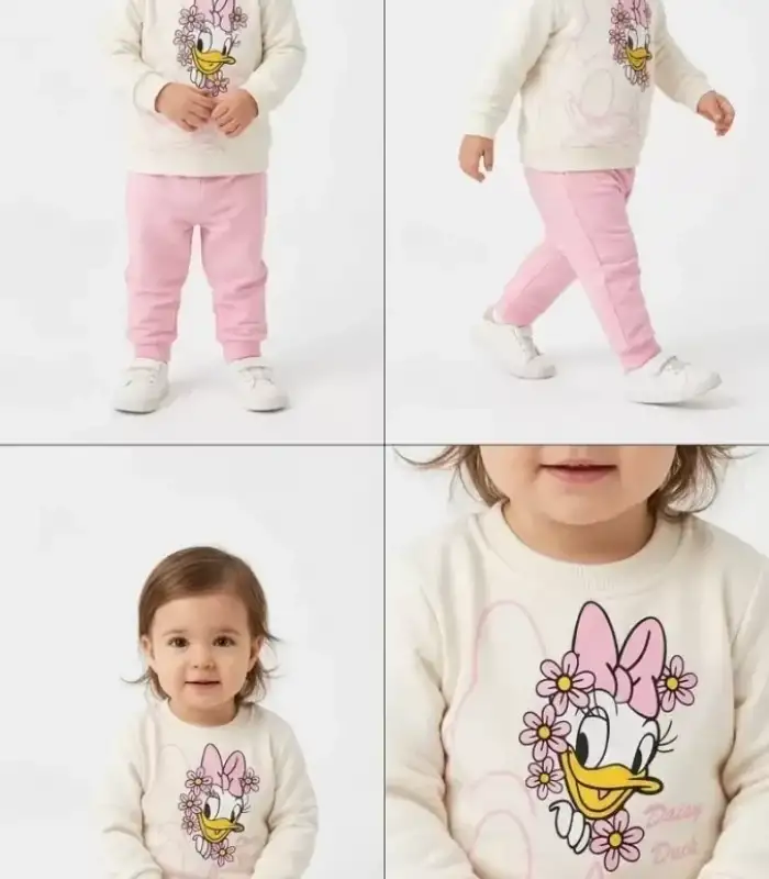 6/24 Ay Ördek Baskılı Basic Bebek Takımı