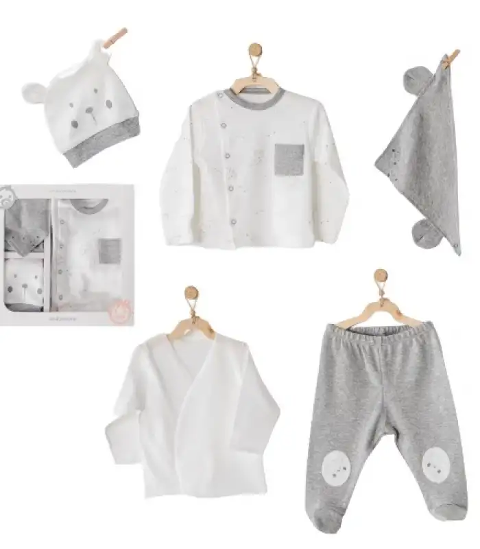 Andywawa AC24280 Hello Little One 5 Parça Hastane Çıkışı Ekru