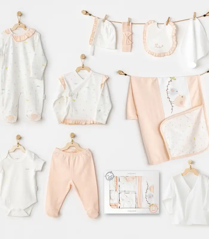 Spring Birds 10Lu Hastane Çıkış Seti Ekru