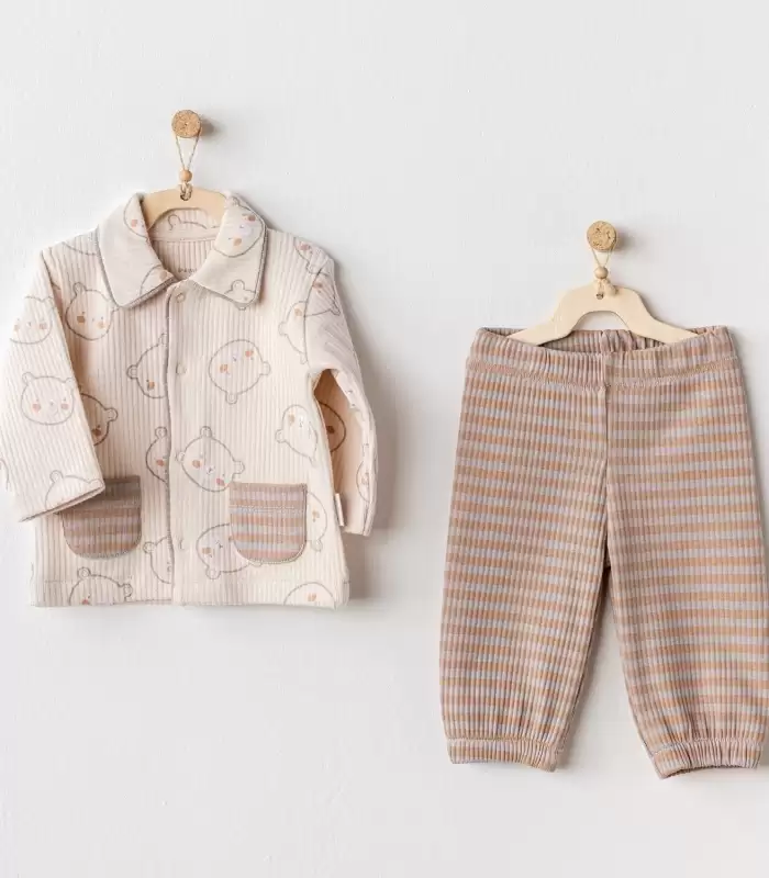 Bear Time 2Li Bebe Takım Light Beige