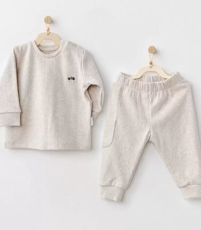 5205 Basic 2Li Bebe Takım Beige