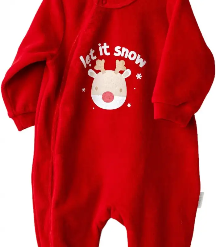 Happy Newyear Kadife Bebek Tulum Red