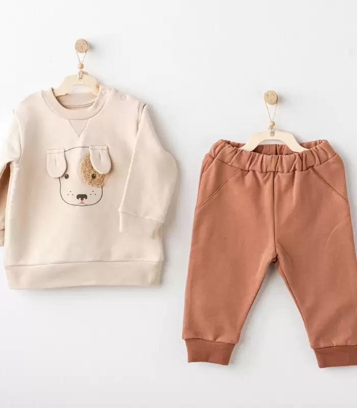 Basic 2Li Bebe Takım Beige