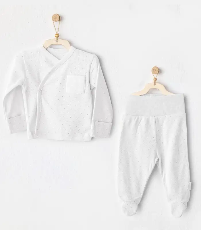 Andywawa AC25557 Side Snap Set 2Li Zıbın Takım White