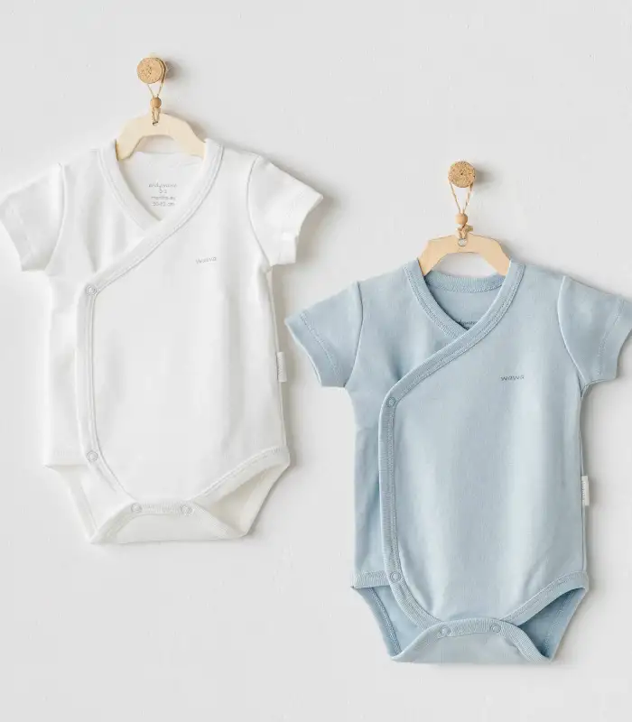 AC25643 Cuddly Bunny Bear 2Li Zıbın Body Ekru Mavi