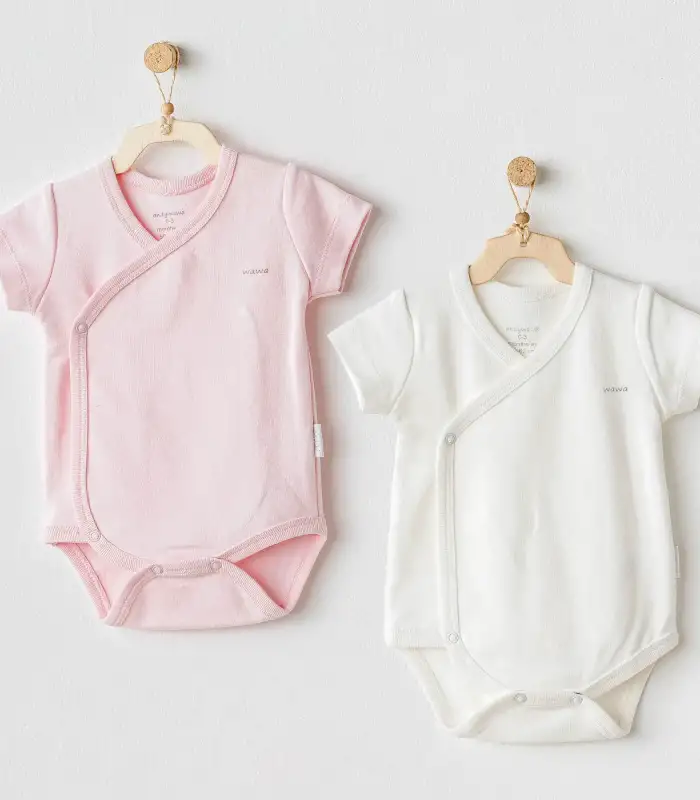 Andywawa AC25643 Cuddly Bunny Bear 2Li Zıbın Body Ekru Pembe