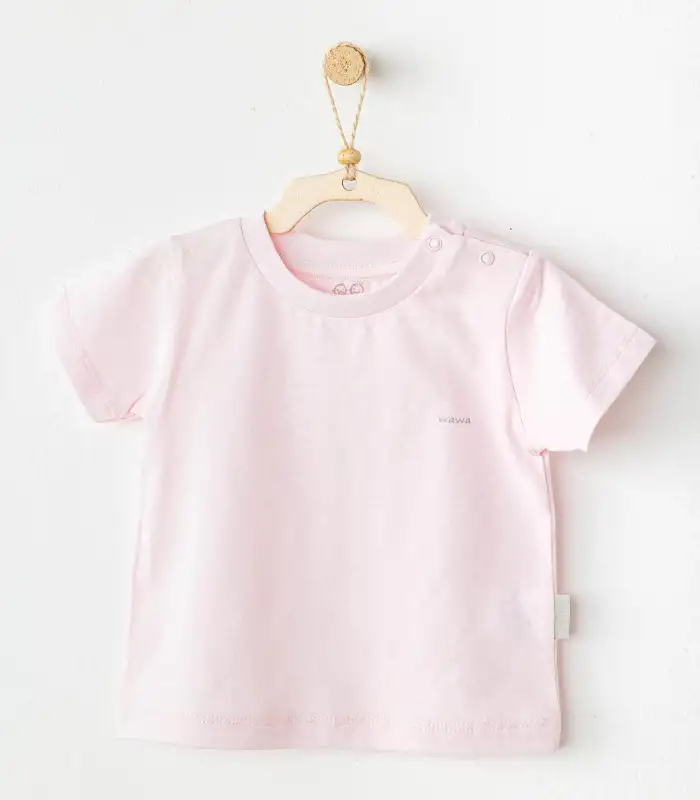 Andywawa AC25971 Casual Bebek Tişört Pink