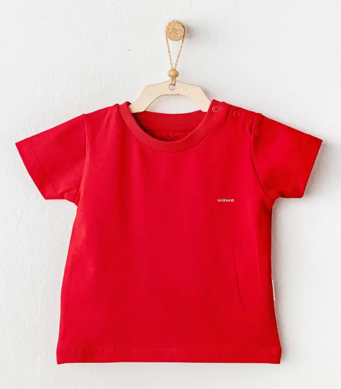 Andywawa AC25971 Casual Bebek Tişört Red