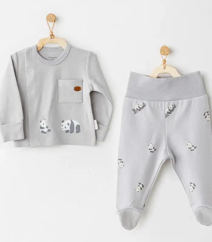 Keep Smiling 2li Zıbın Takım Grey