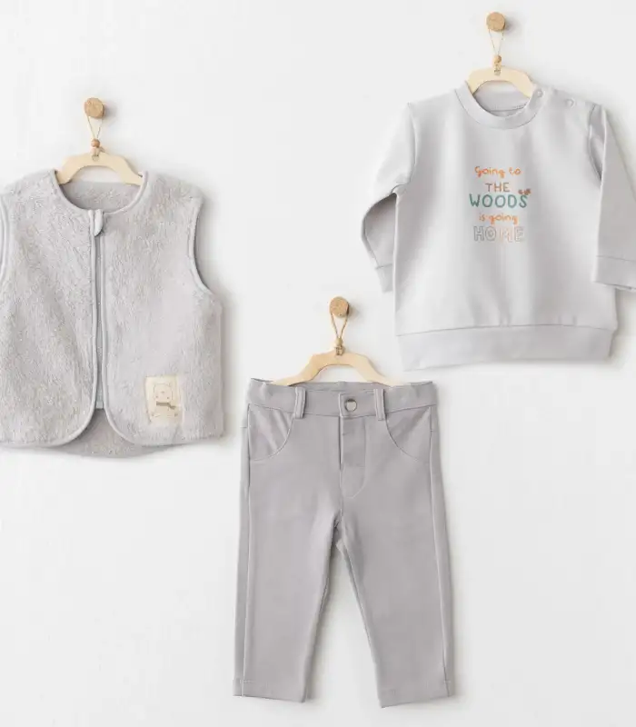 Hello Autumn 3lü Takım Grey