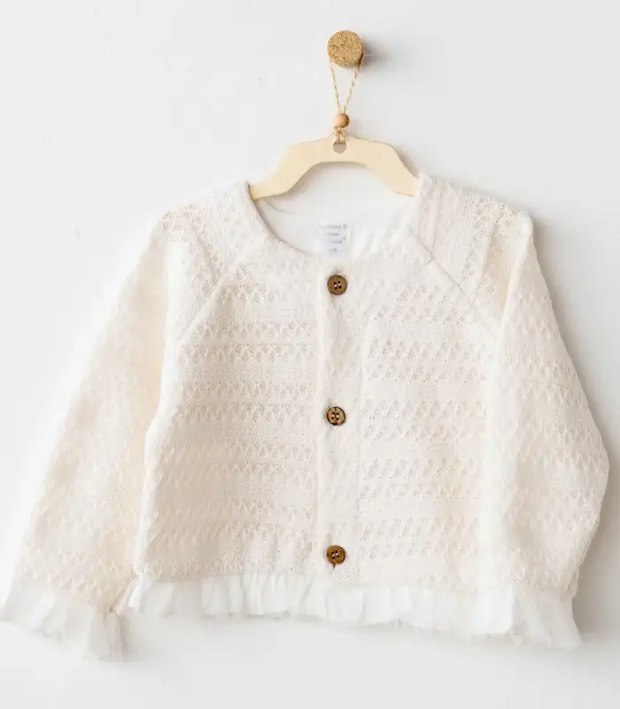 Andywawa AC26137 Wawa Exclusive Ceket Ekru