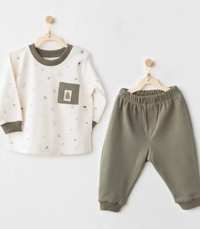 My 1 St Wardrobe 2li Takım Ecru Green