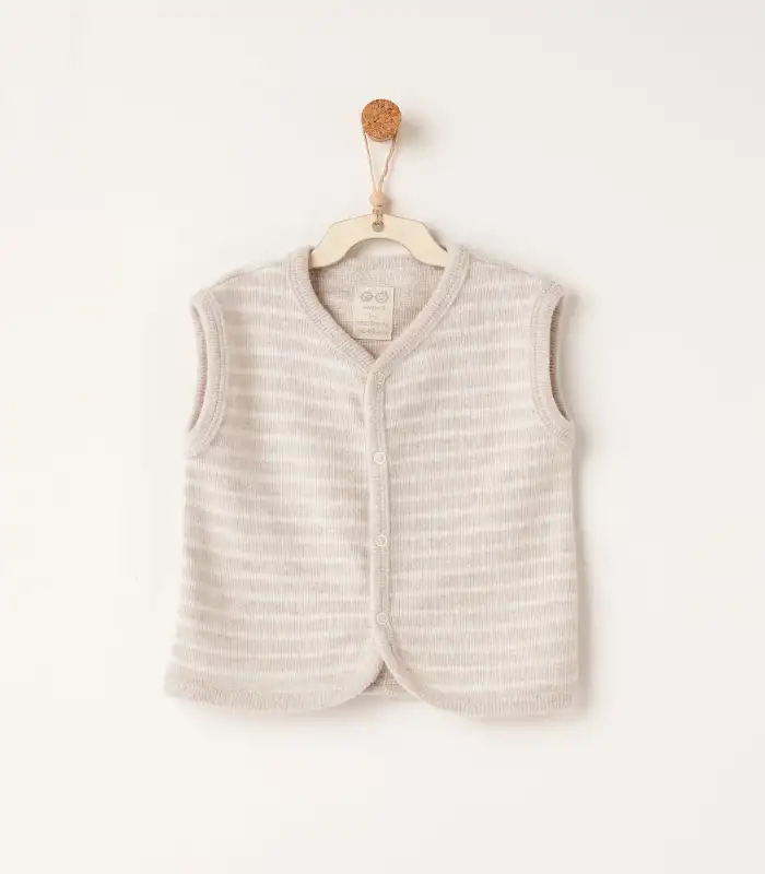 Andywawa AC26221 Casual Yelek Beige