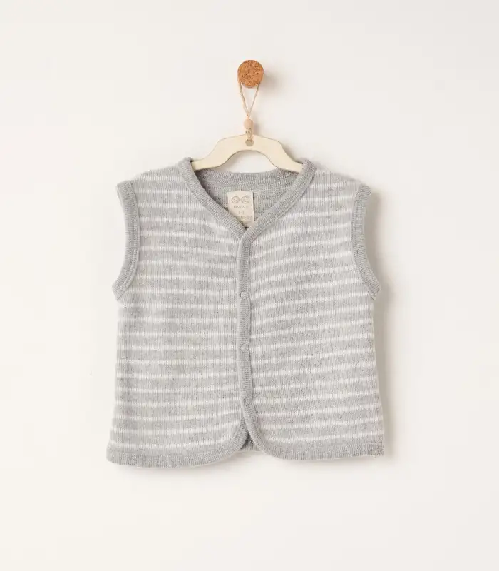 Andywawa AC26221 Casual Yelek Grey