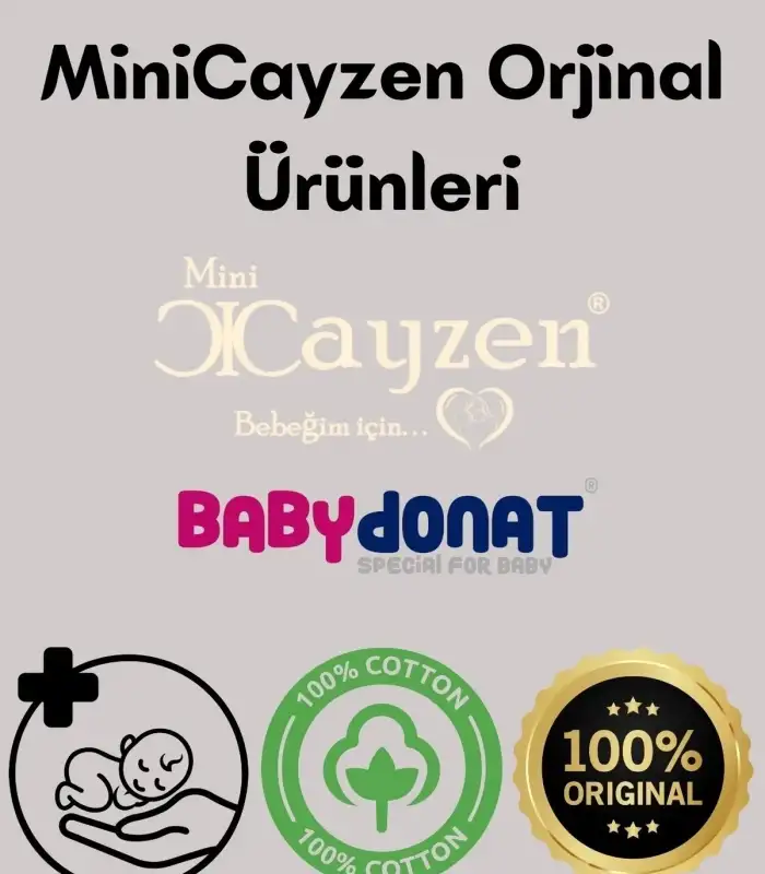 Bear Çizgili % 100 Pamuk Hırkalı 3lü Bebek Takımı