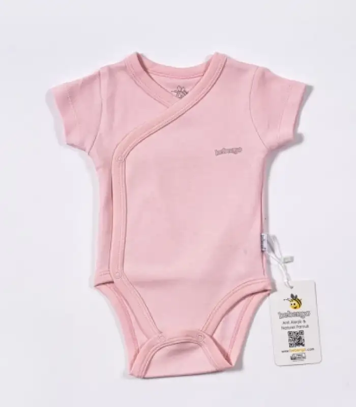 Basic Kravuze Kısa Kol Body Pembe