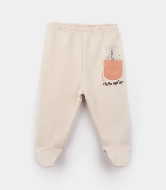 Hello Safari Bebek Patikli Pantolon  Ekru Kiremit