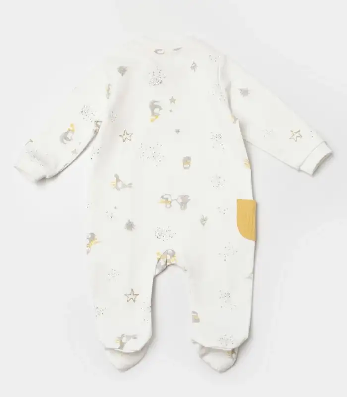 Penguın Club Bebek Tulum  Ekru Gri