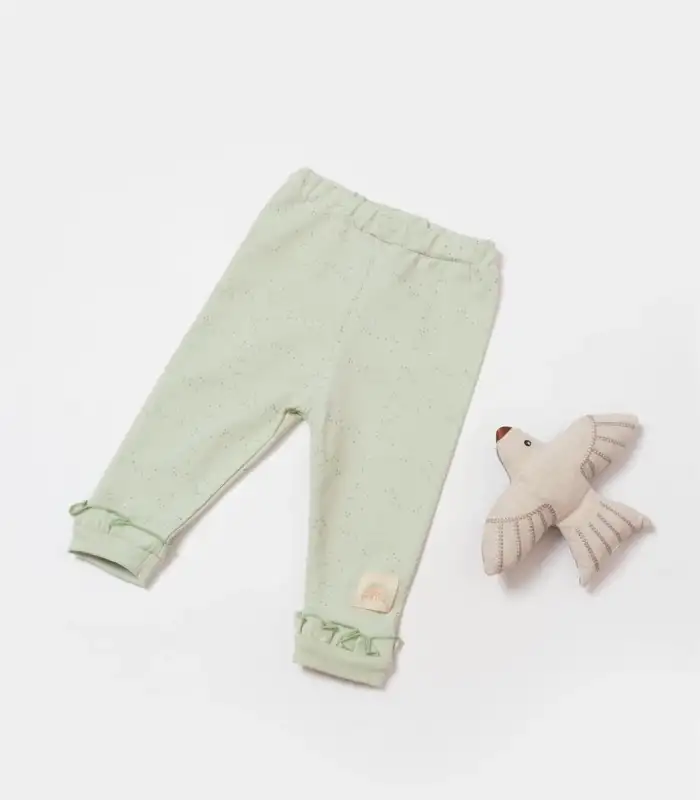 Tıny Bırds Patiksiz Pantolon  Ekru Yeşil