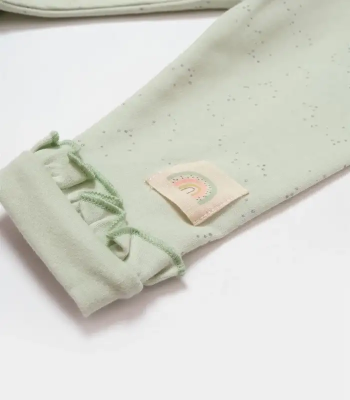 Tıny Bırds Patiksiz Pantolon  Ekru Yeşil