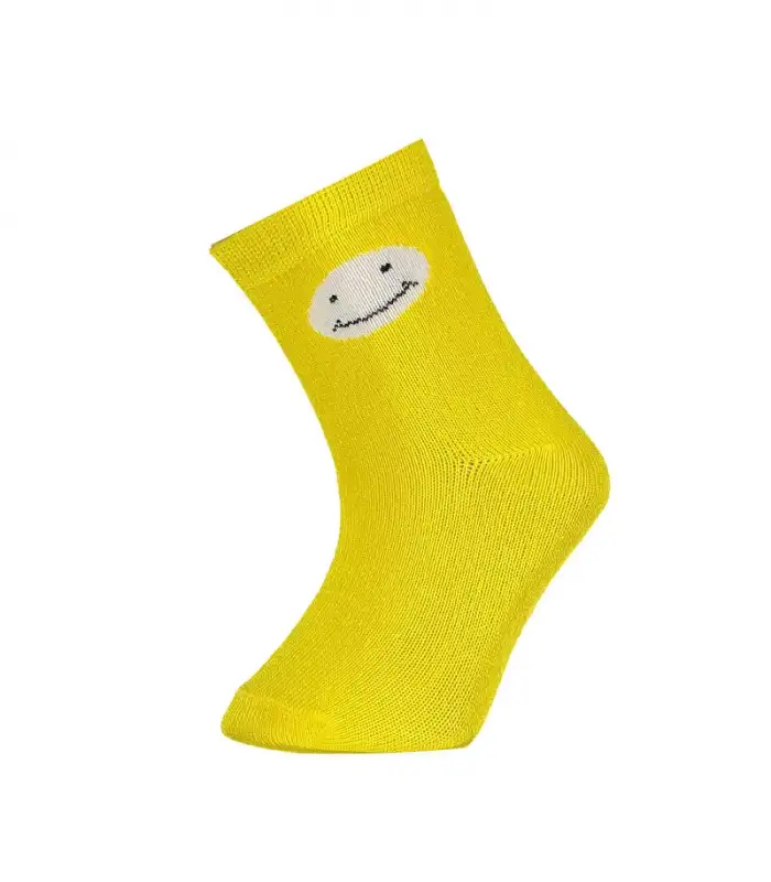 Desenli Bamboo 2Li Çorap Sarı-Ekru