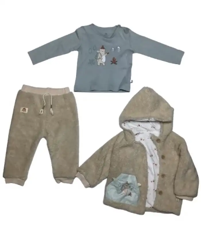 Bibaby Happy Camper 3Lü Set 73335 Bej