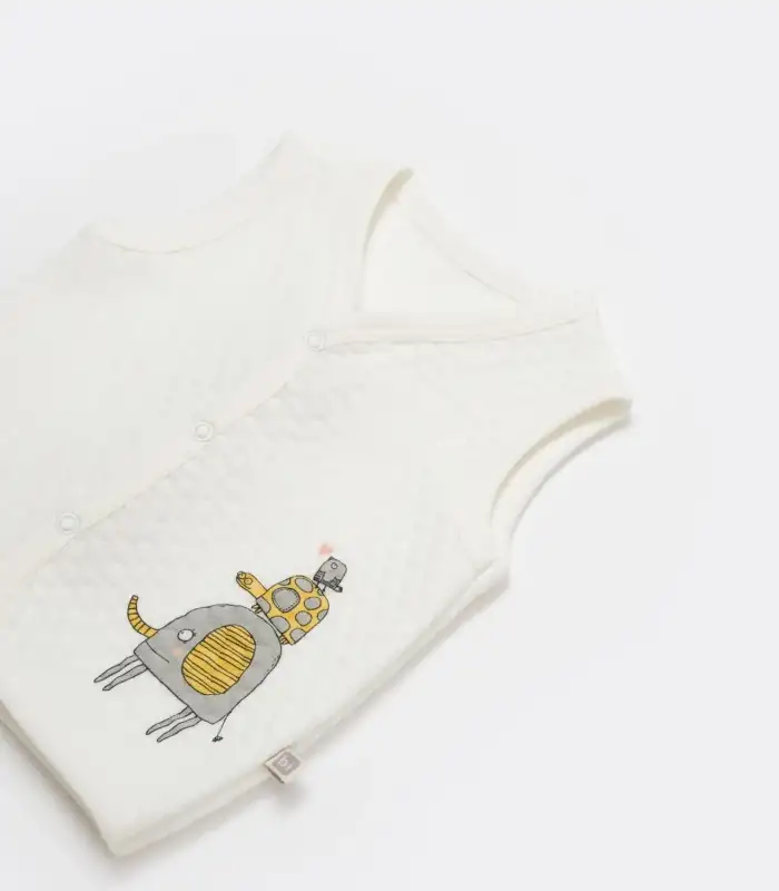 Hello Elephant Kapitone Yelek  Ekru