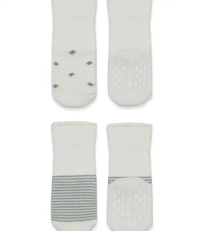 2Li Havlu Soket Kaymaz Çorap 10504 Nil Ekru