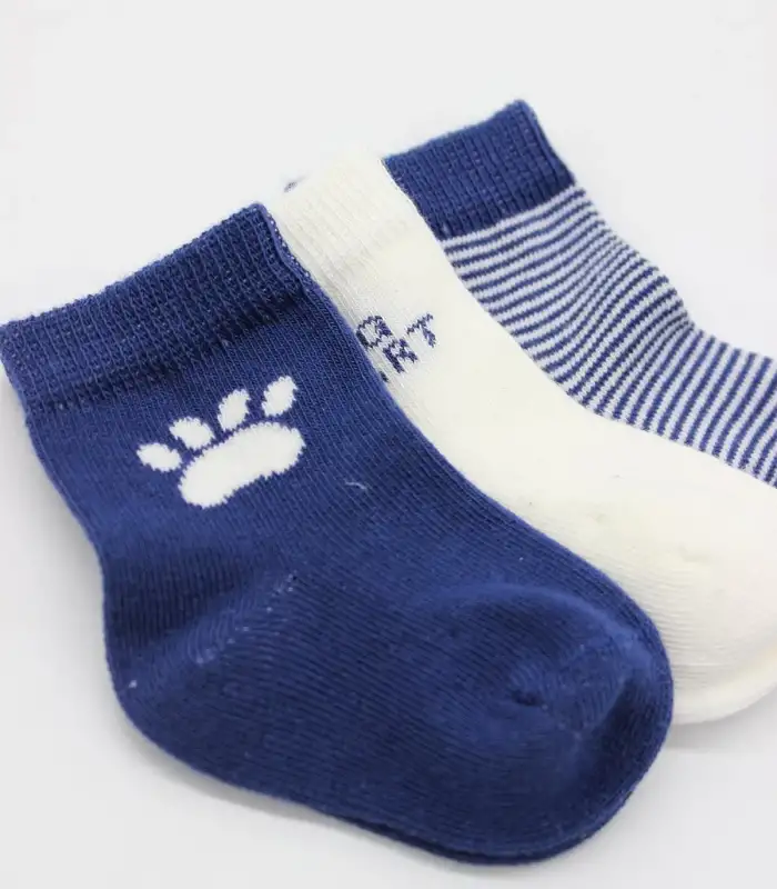 3Lü Penye Soket Çorap BS10110 İndigo