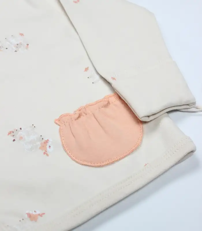 3Lü Zıbın Takım Fluffy And Lovely 13106 Bej