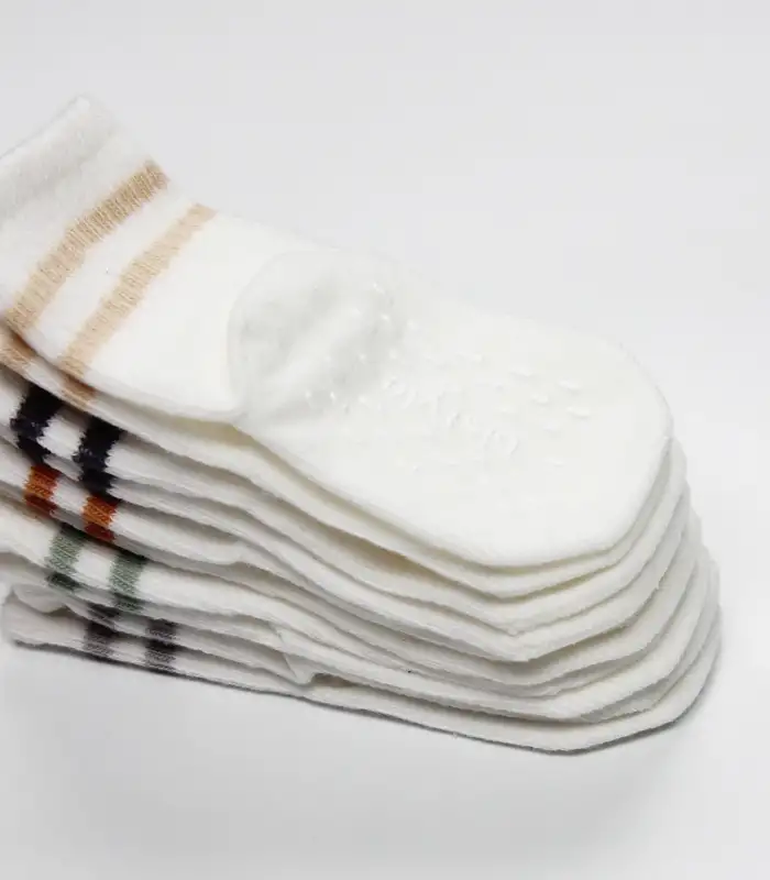 5Li Penye Kaymaz Çember Soket Çorap 10122 Ekru