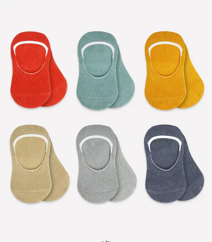 6Lı Mix Babet Çorap 30101 Kiremit