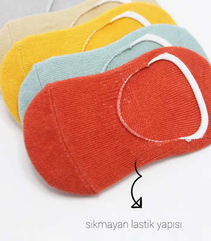 6Lı Mix Babet Çorap 30101 Kiremit