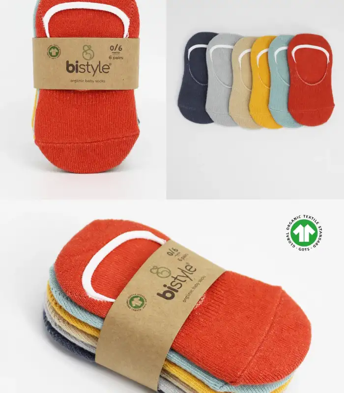 6Lı Mix Babet Çorap 30101 Kiremit