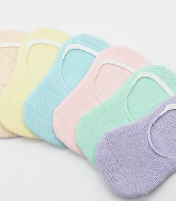 6Lı Mix Babet Çorap 30101 Lila