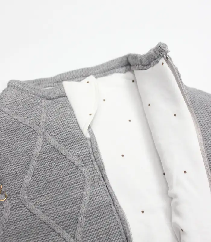 Baby İn Swadding Triko Kundak 75108 Gri