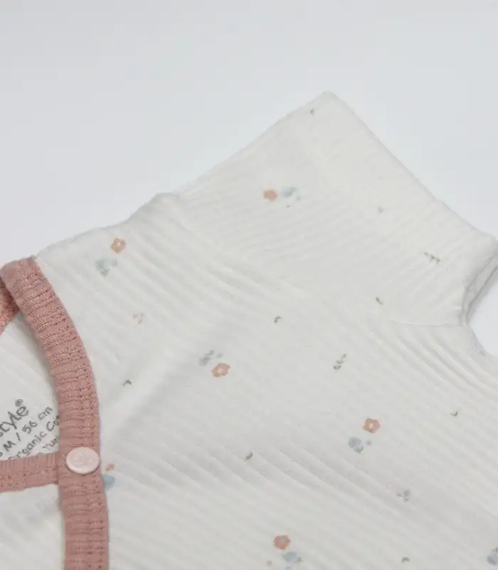 Bloom Rose 2li Yarım Kol Badi 17119 Ekru Gül Kurusu