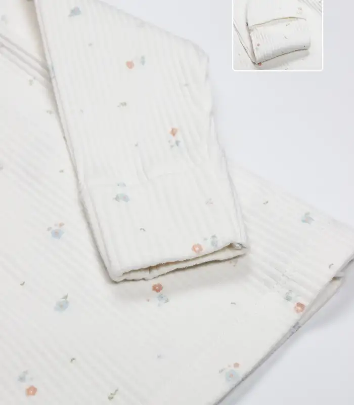 Bloom White 3Lü Zıbın Takım 13112 Ekru Gül Kurusu