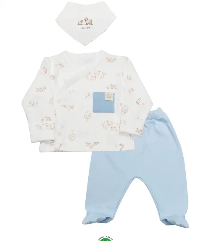 Curly Lamb 3Lü Zıbın Takımı 13107 Bej Ekru