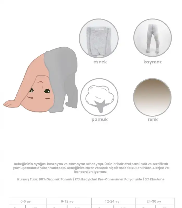 Derby Basic Tekli Penye Külotlu Çorap BS50102B Siyah