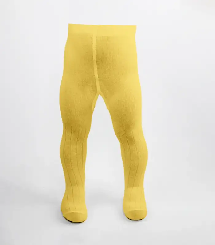 Derby Mix Tekli Penye Külotlu Çorap BS50102M Sarı