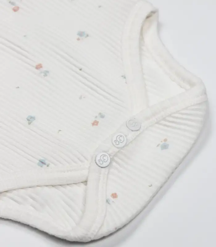 Flying Bloom White Yarım Kol 2Li Body 17118 Ekru Gül Kurusu