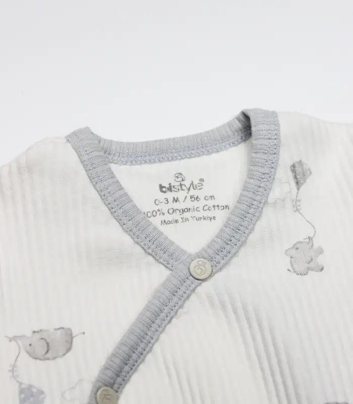 Flying Elephant 2li Yarım Kol Badi 17117 Ekru Gri