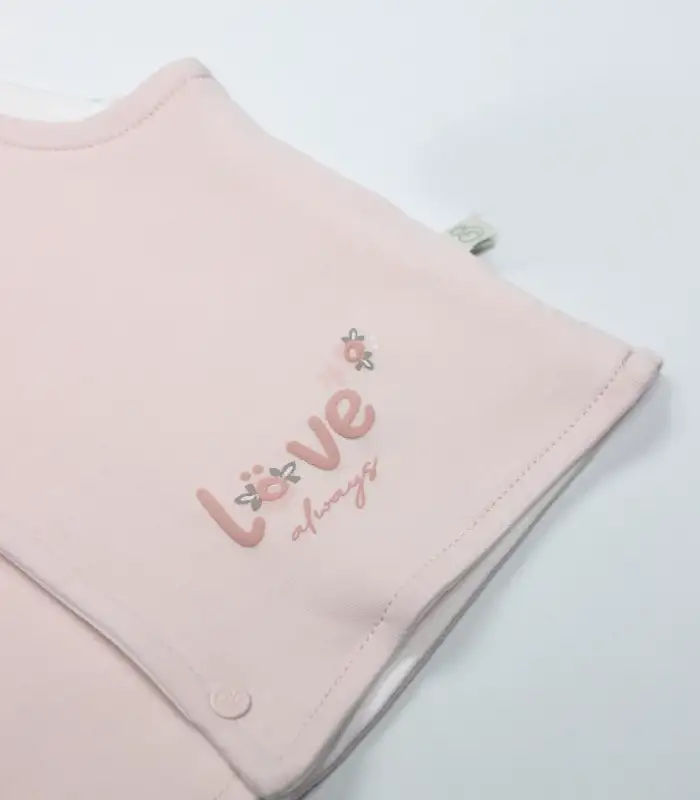 Grow İn Love Çift Taraflı Bebe Yelek 18102 Pembe Ekru
