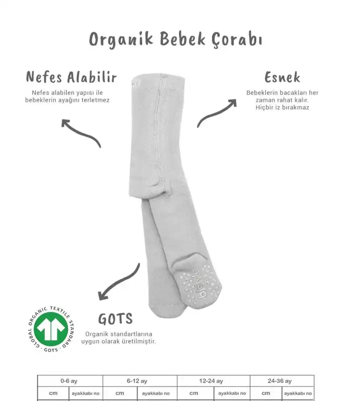 Kaymaz Basic Külotlu Çorap 50501 Gri