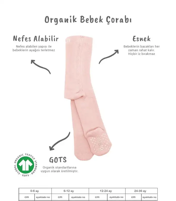 Kaymaz Basic Külotlu Çorap 50501 Pembe